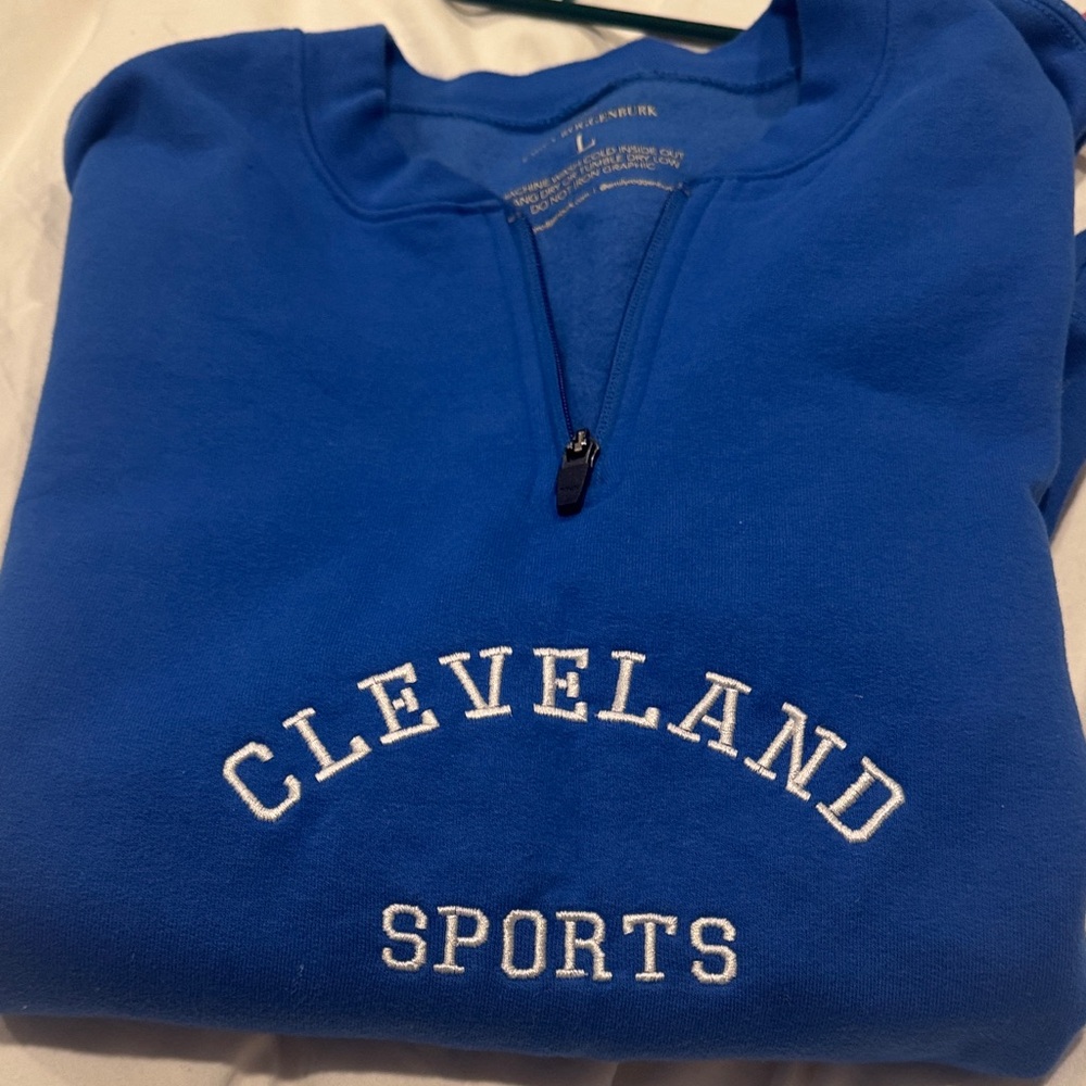 Blue Cleveland Sports Pullover